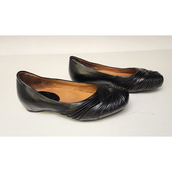 EARTHIES VANYA PEWTER LEATHER FLATS LOAFERS SLIP ONS DRESS SHOES WOMENS SIZE 5B - Picture 4 of 8